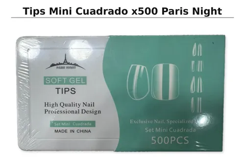 Tips Para Soft Gel Y Press On Nails Paris Night X500 Minis