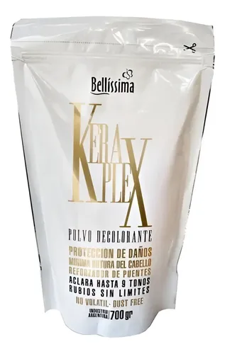 Polvo Decolorante Bellisima Keraplex 700 Gr. Aclara 9 Tonos
