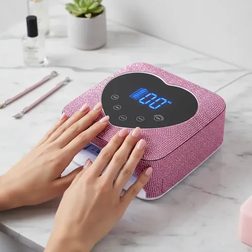 Cabina De Cristales Uv/led Inalambrica Para Manicura 30 Led