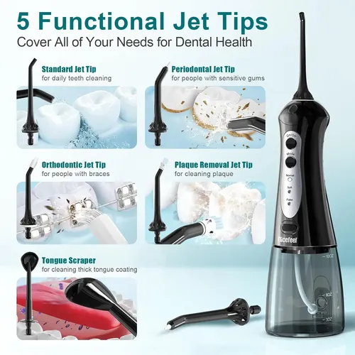 Nicefeel Agua Dental Flosser Teeth Pick – Carga Rápi…