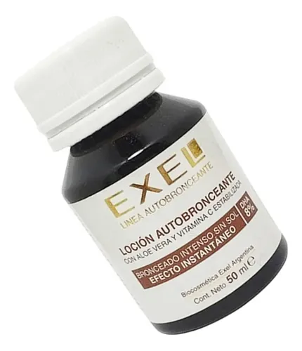 Loción Autobronceante 8% Con Color Piel Bronceado Exel X50ml