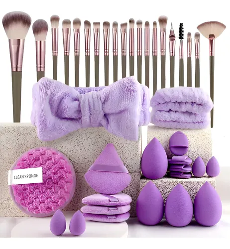 Hg Kit De Herramientas De Maquillaje, 40 Piezas, Brochas