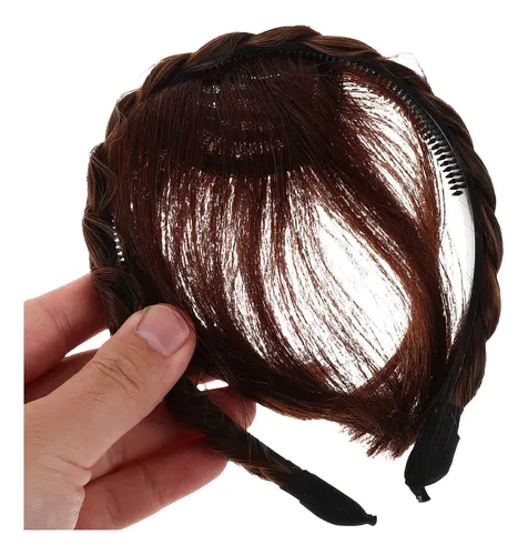 Diadema Trenzada De Cabello Humano, Peluquín De Aspecto Natu