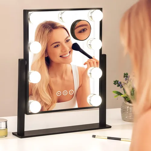 Espejo De Maquillaje Nusvan Con 9 Luces Led Regulables