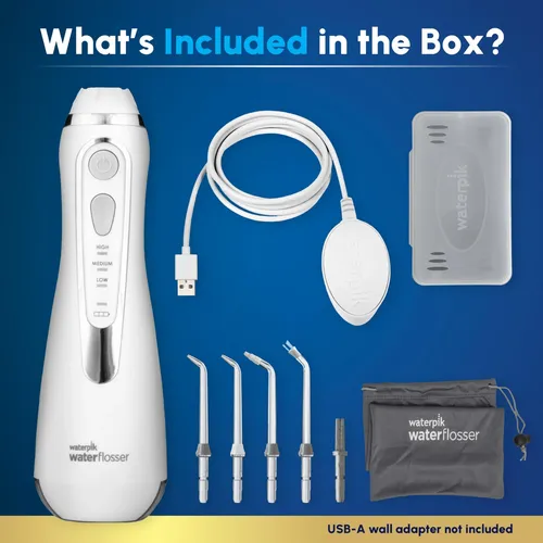 Hilo Dental Inalámbrico Waterpik Wp-580 Recargable Blanco Blanco