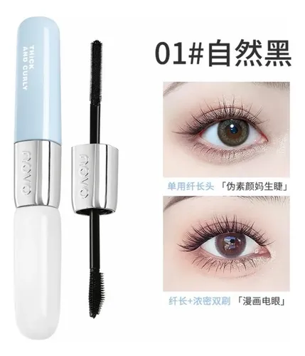 Rímel Mascara De Pestañas Doble Cepillo Volumen Rizado Nuevo