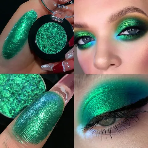 Afflano Sombra Glitter Verde Esmeralda Chrome
