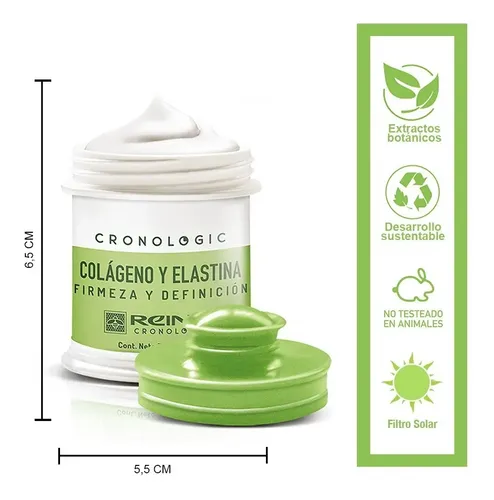 Crema Facial Reino Antiarrugas Colágeno Elastina Protector Solar 55g Día Noche