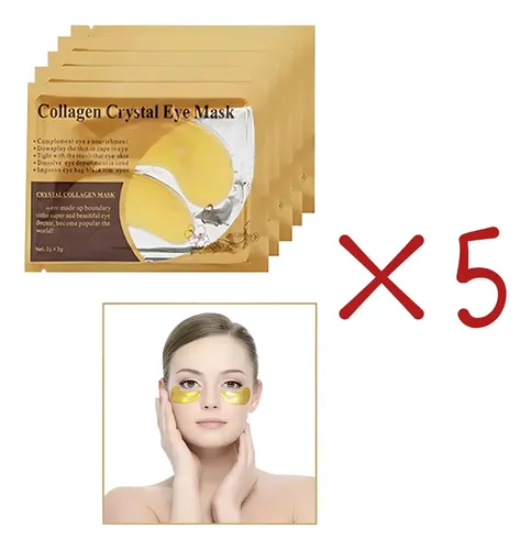 Máscara Colágeno Ojeras Crystal Parche Mascarilla X5 Unidad