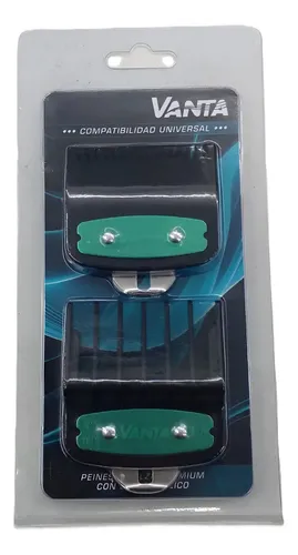 Kit X2 Peines De Alzadas Vanta Con Clip Metálico Negro