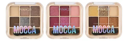Paleta Sombras Pink21 Mocca 9 Colores Matte Glitter Compacta