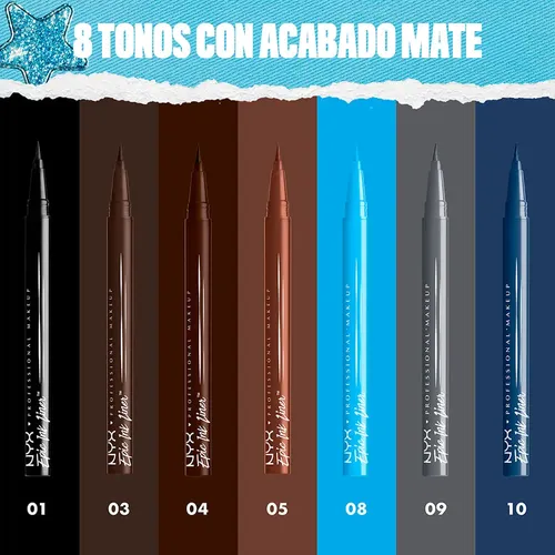 Delineador De Ojos En Fibra Nyx Professional Makeup Epic …