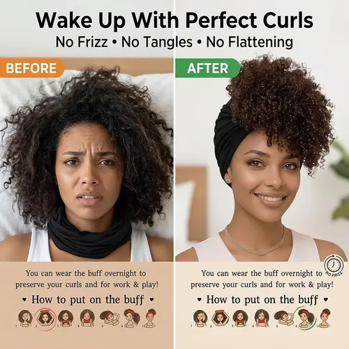 2pcs Banda Elástica Para El Pelo «curly Pineapple Head Wrap»
