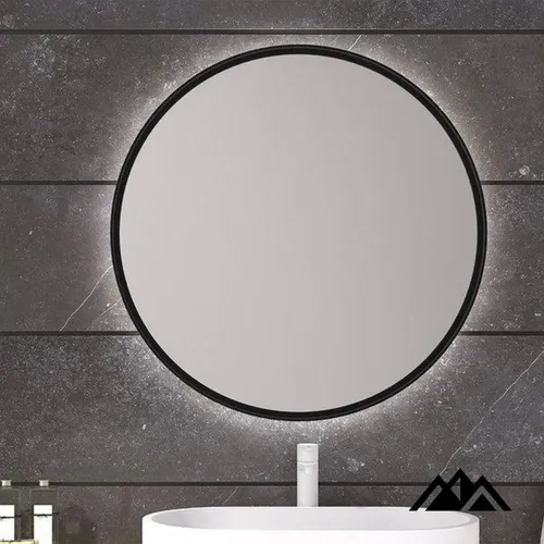 Espejo Redondo Luz Led Con Marco Pvc 100cm