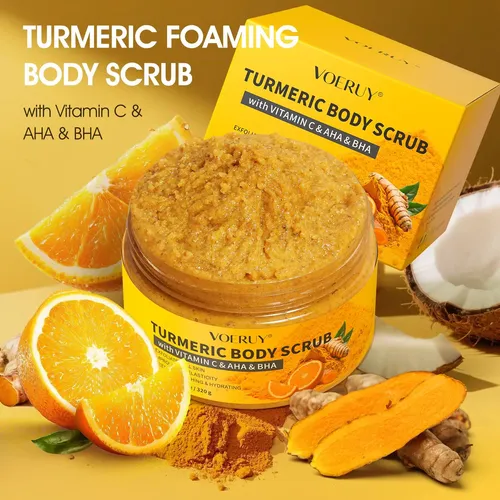 Exfoliante Corporal Voeruy Con Cúrcuma Y Aha, 30 Ml