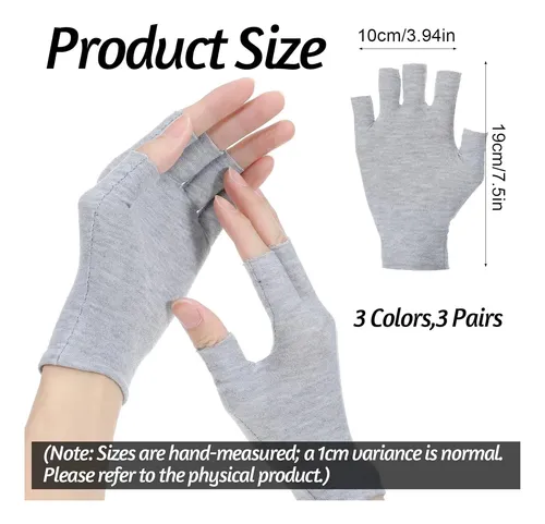 Guantes Sin Dedos Algodón Hidratantes 3 Colores Unisex