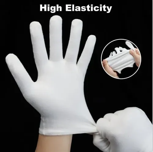 Guantes De Algodón Blancos Para Manos Secas Y Eczema