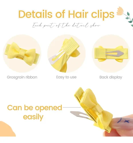Hair Clips Yoyokid 100pcs Grosgrain Ribbon 3.1 Cm Bow