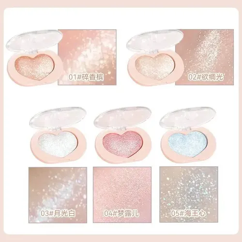 Iluminador Sombra Heart Efecto Diamante Brillo Intenso 05