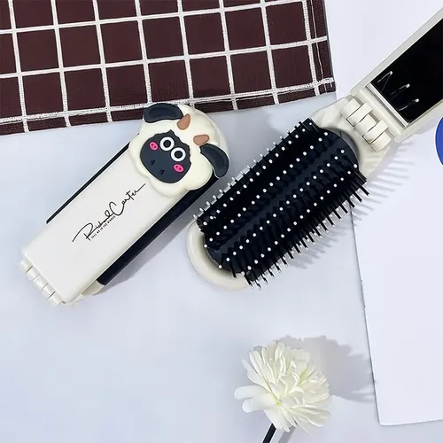 2cepillo Cabello Plegable Viaje Mujer Mini Portátil Bolsillo