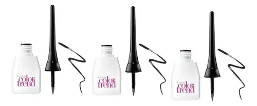 Delineador de ojos líquido negro Avon Color Trend Com03