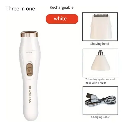 Kit De Depilación Eléctrica 3 En 1 Para Mujer – Recargable P