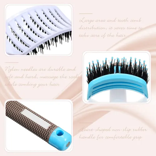 Cepillos Para El Cabello Cunhill Boar Bristle, Curvados Y Ve