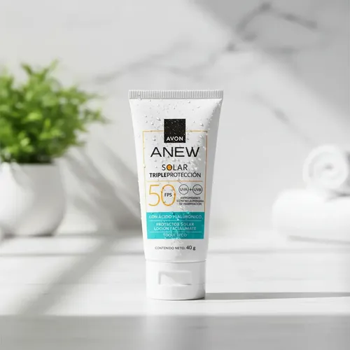 Protector Solar Facial Avon Anew Fps50 Con Acido Hialurónico