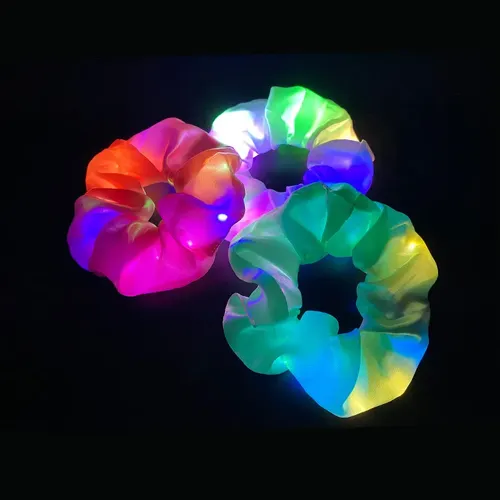 20pcs Goma Elásticas Led Light Pelo Scrunchies Para