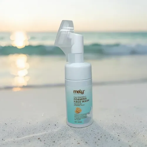 Limpiador Espuma Limpieza Facial Cepillo Silicona Vitamina C