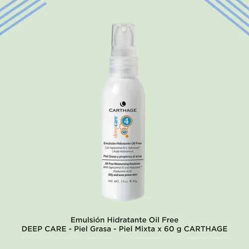 Crema Hidratante Piel Grasa Emulsion Poros Carthage Acne
