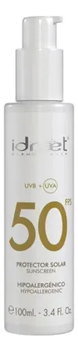 Protector Solar 50 Spf Cuerpo Rostro Emulsion Idraet 100 Ml