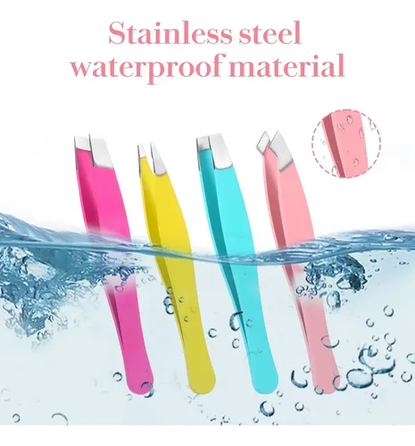 Set De 4 Pinzas Mini Nogeqi Para Cejas Y Vello Facial