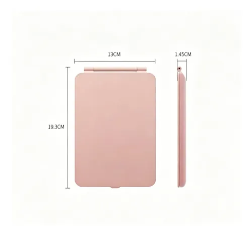 Espejo De Maquillaje Led Plegable Con 3 Colores De Luz Y Lup