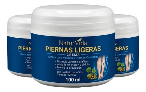 Piernas Ligeras Crema Várices Naturvida Castaño 100ml 3×2
