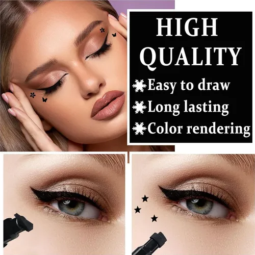 Set Delineador De Ojos Con Estampado 5 Formas Xingxyuel