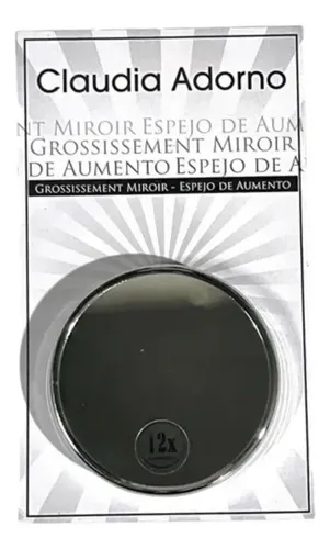 Espejo Cromado Aumento 12x Con Ventosa Sopapa Baño