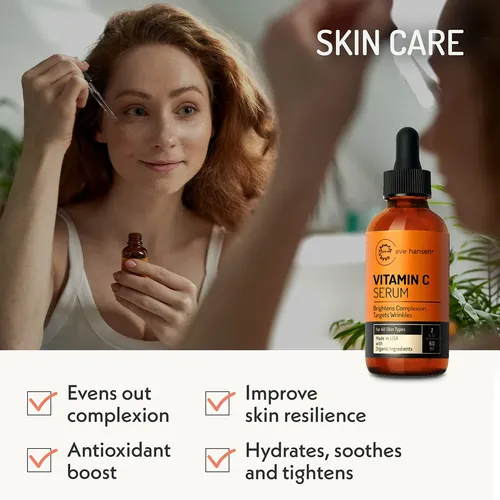 Sérum Hidratante Con Vitamina C 76% Orgánico De Eve Hansen,  Todo Tipo De Piel Día/noche