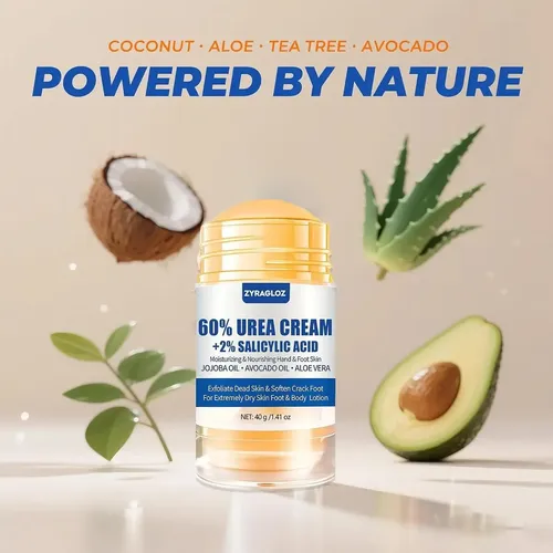 Stick de Crema para Pies con Urea 60% ZyraGloz Hidratación Profunda 40g
