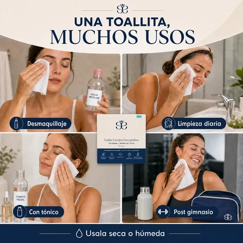 50 Toallitas Desmaquillantes Xl See Good 100% Biodegradables