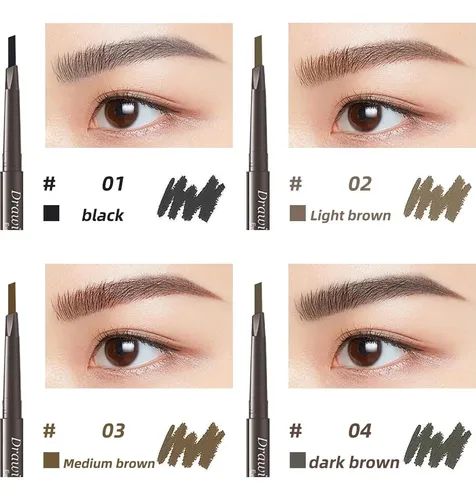 Set De 12 Lápices De Cejas 2 En 1 Mooglamor Marrón Oscuro