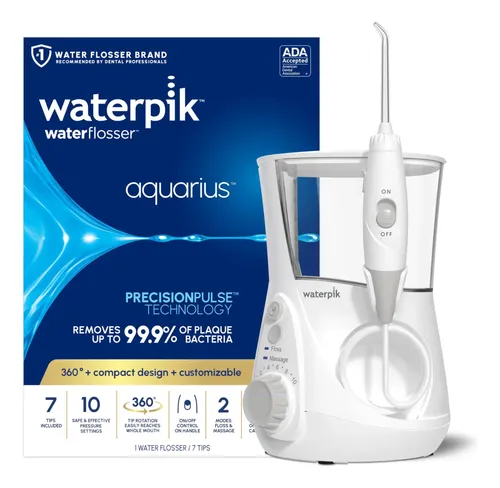 Hilo Dental Eléctrico Waterpik Wp-660, 10 Modos, Blanco Blanco