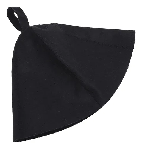 Gorro De Baño Y Sauna Negro Negro Para Hombre, Grueso, Absor