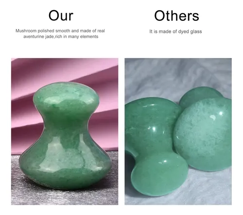 Herramienta De Masaje Facial Ideayard Mushroom Gua Sha Jade,