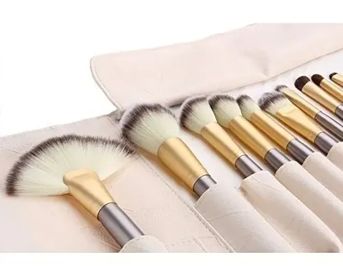 Elegante Set 24 Brochas Profesionales Naturales Y Sintéticos