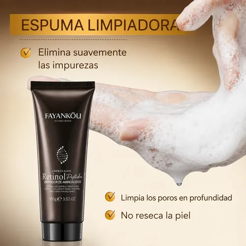 Kit Skincare Retinol Peptide Serum + Limpiador Facial 100ml