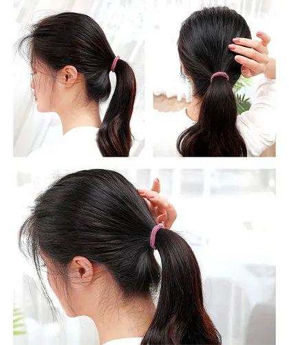 Cintas Elásticas De Goma Para El Pelo, 100 Unidades, Cintas