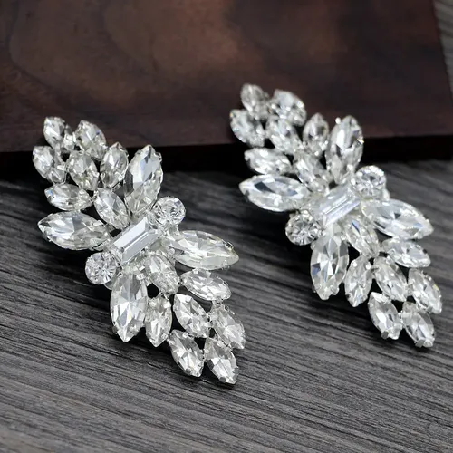 Zapato De Cristal De Moda, Hebilla, Clip De Plata