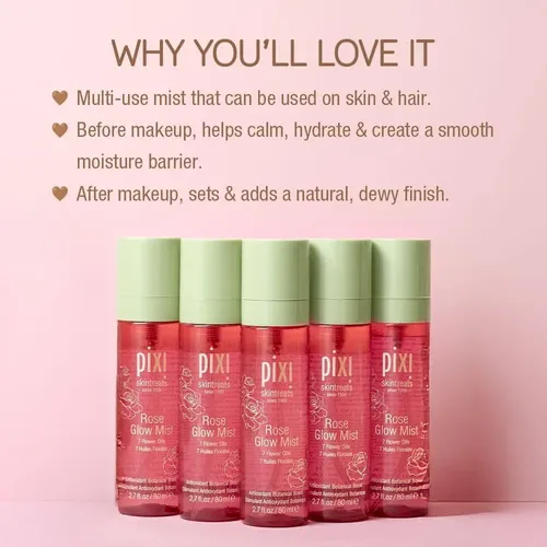 Fijador De Maquillaje Con Agua De Rosa Pixi 80ml