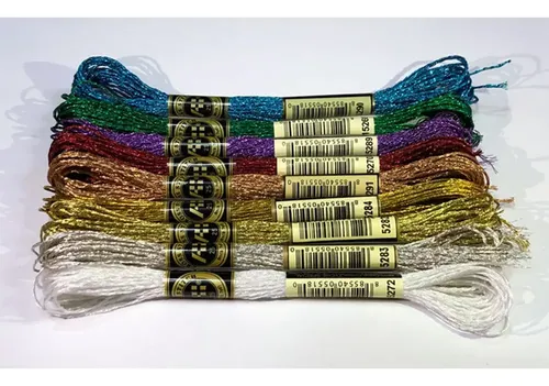 19 Hilos Metálicos Para Bordar, Hilo Dental Multicolor, En G
